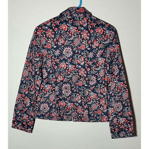 Pendleton Women’s Paisley Blue & Pink Full Zip Floral Jacket Sz Small - Picture 4 of 7